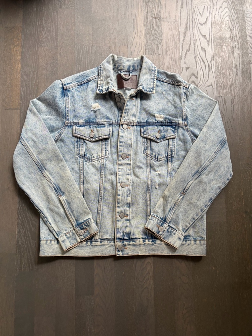 Lucky brand jeans distressed denim jacket